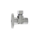 Keeney 2048PCLF Angle Stop Valve, 1/2 x 3/8 in Connection, FIP x Compression, Quarter-Turn Actuator, Brass Body