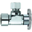 Plumb Pak PP51PCLF Shut-Off Valve, 1/2 x 3/8 in Connection, FIP x Compression, Brass Body