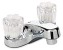 Polished Chrome 2-Handle Non-Metallic Bathroom Faucet