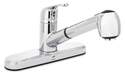 Polished Chrome 1-Handle Non-Metallic Pull-Out Kitchen Faucet