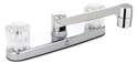 Chrome 2-Handle Metallic Kitchen Faucet