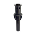 1-1/4-Inch Matte Black Push Button Bathroom Sink Drain With Overflow