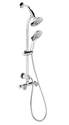 Chrome Hand And Fixed Shower Head Kit With Body Jets