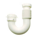 Plumb Pak PP812-55 J-Bend, 1-1/2 x 1-1/2 in, Slip, Plastic, White