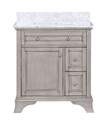 Aurafina Wainwright 30-Inch Old Harbor Grey Vanity And Top