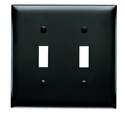 2-Gang Black Switch Wall Plate