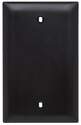 Black 1-Gang Blank Wall Plate