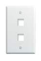 1-Gang 2-Port White Wall Plate 5-Pack