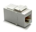 White Rj45 Cat 6 Coupler Keystone Insert 5-Pack
