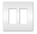 Radiant White 2-Gang Screwless Wall Plate 