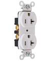 20-Amp 125-Volt Commercial Spec-Grade Duplex Receptacle, Back and Side Wire in White, 10-Pack