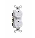 White Construction Spec Grade Receptacles Back & Side Wire