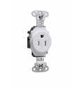 White Back & Side Wire Tamper-Resistant Construction Specification Grade Single Receptacle