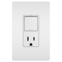 White Temper-Resistant Receptacle/3-Way Switch