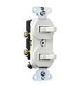 White 2-Toggle Grounded Switch