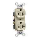 20-Amp 120-Volt Commercial Duplex Receptacle, 1-Pack, Ivory