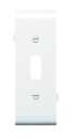 White Toggle End Sectional Wall Plate