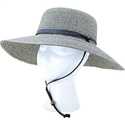 Women's Medium Gray Braided Sun Hat