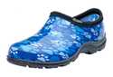 Women's Size 7 Blue Paw Print Rain And Garden Shoes