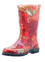 Women's Size 6 Paisley Red Rain And Garden Boot