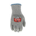X-Large Gray Polyurethane Gloves With Knit Wrist Cuff