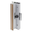 Sliding Patio Door With Clamp-Type Latch - Aluminum, Mill, 1-Pack