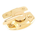 Window Sash Lock - Fits Single/Double Hunt Wood Windows, Steel With Diecast Lever, Bright Brass, 1-Pack