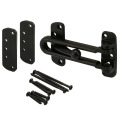 3-7/8 -Inch X 2-1/2-Inch Matte Black Swing Bar Lock Diecast