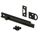 4-Inch Matte Black Surface Bolt Solid Brass 1-Pack