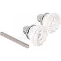 2-Inch Fluted Glass Knobs With A Satin Nickel Base