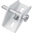 1 x 2-Inch White Push/Pull Sliding Door Lock