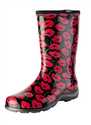 Women's Size 6 Red Poppies Rain And Garden Boot