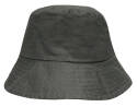 Black/Soft Taupe, Women's Reversible Bucket Hat, With Yarn Dyed Ticking Stripes