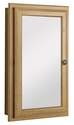16-Inch Oak Mirrored Swing Door Medicine Cabinet