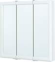 30-Inch White Framed Mirrored Tri-View Medicine Cabinet