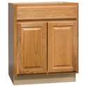 27 x 34-1/2 x 24-Inch Oak Base Cabinet 
