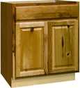 30 x 34-1/2 x 24-Inch Hickory Base Cabinet 