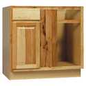 36 x 34-1/2 x 24-Inch Hickory Blind Base Corner Cabinet 