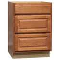 24 x 34-1/2 x 24-Inch Oak Drawer Base Cabinet 