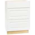 24 x 34-1/2 x 24-Inch White Drawer Base Cabinet 