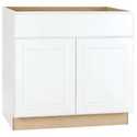 36 x 34-1/2 x 24-Inch White Sink Base Cabinet 