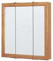 4-Inch X 24-Inch X 24-Inch Oak Framed Tri-View Medicine Cabinet