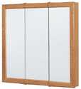 4-Inch X 30-Inch X 28-Inch Oak Framed Tri-View Medicine Cabinet