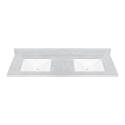 Sterling 61-Inch Solid Surface Technology Vanity Top - Dbl White Wave Bowl