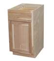 12 x 34-1/2 x 24-Inch Premium Ready To Finish Hickory Single Door Single Drawer Base Cabinet