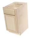 15 x 34-1/2 x 24-Inch Premium Ready To Finish Oak Single Door Single Drawer Base Cabinet