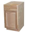 15 x 34-1/2 x 24-Inch Premium Ready To Finish Hickory Single Door Single Drawer Base Cabinet