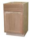 15 x 34-1/2 x 24-Inch Premium Ready To Finish Cherry Single Door Single Drawer Base Cabinet