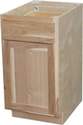 18 x 34-1/2 x 24-Inch Premium Ready To Finish Hickory Single Door Single Drawer Base Cabinet