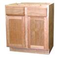 30 x 34-1/2 x 24-Inch Premium Ready To Finish Cherry Double Door Double Drawer Base Cabinet